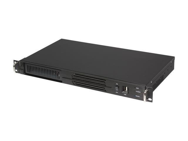 Athena Power RM-1U100D408 Black 1U Rackmount Server Case