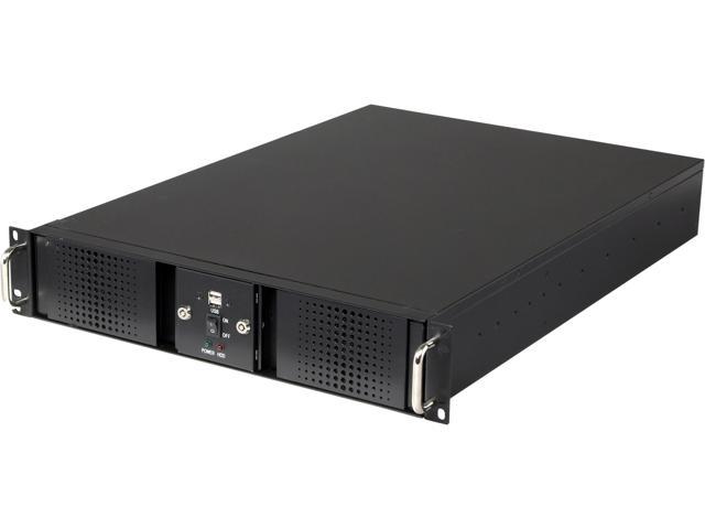 Athena Power RM-DD2U24E608 Black 2U Rackmount Server Case