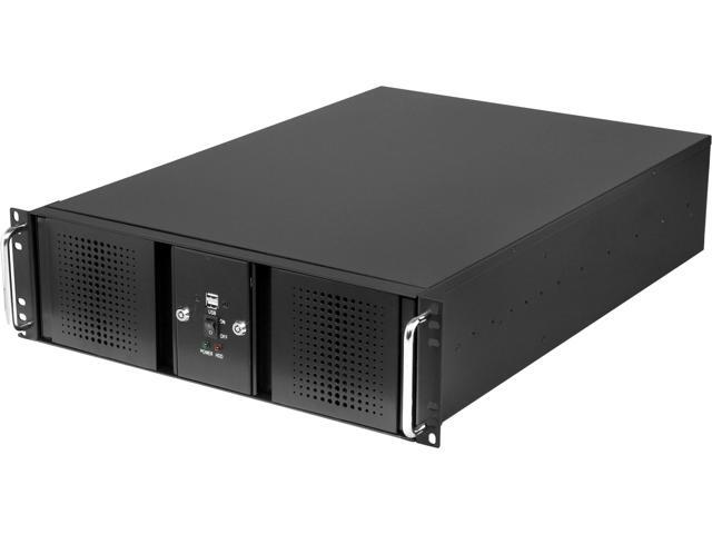 Athena Power RM-DD3U36E808 Black 3U Rackmount Server Case