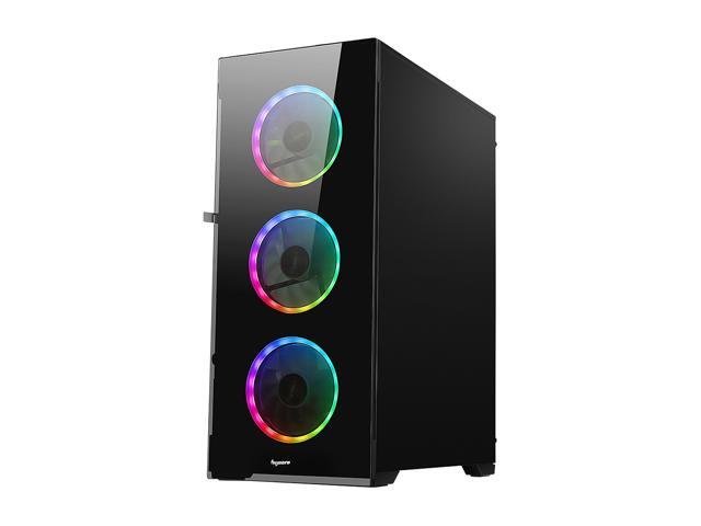 Bgears b-Voguish-RGB Black Computer Case with 6 x 120mm ARGB Fan