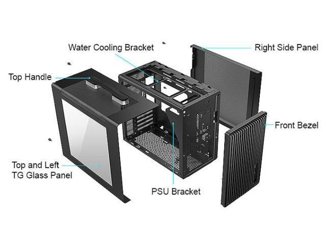 Bgears Black Micro ATX Cases, b-Pellucid Mini - Black, Micro-ATX / ITX BG30132