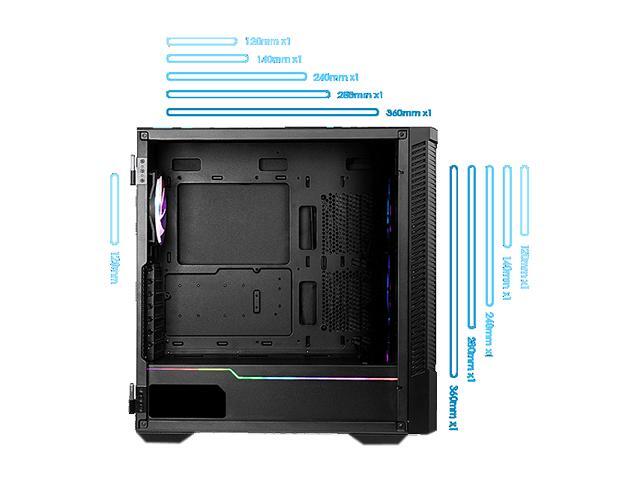 MSI - MPG VELOX 100R ATX Mid-Tower PC Case - Black - image 8
