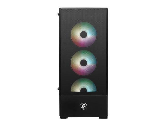 MSI Mid-Tower PC Gaming Case - Tempered Glass Side Panel - 4 x 120mm aRGB Fan - Liquid Cooling Support up to 240mm Radiator x 1 - MAG Forge 112R