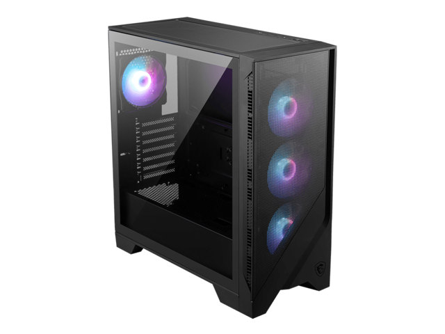 MSI MAG FORGE 321R AIRFLOW Black Computer Case, 2xUSB 3.2 Gen 1, 4x120mm ARGB Fan, ARGB Control Board, Tempered Glass Window