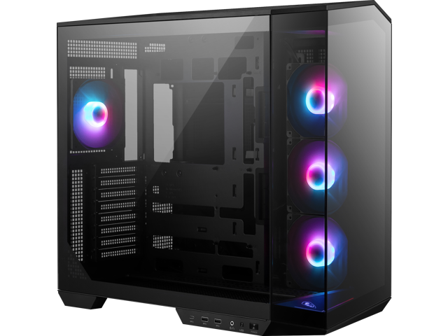 MSI - MAG PANO 100R PZ ATX Mid-Tower PC Case - Black - image 3