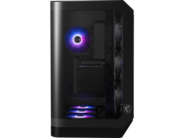 MSI MAG PANO 120R PZ - ATX Mid-Tower Gaming PC Case - 270-degree Tempered Glass Panel - Liquid Cooling Support up to 360mm Radiator - Pre-Installed...