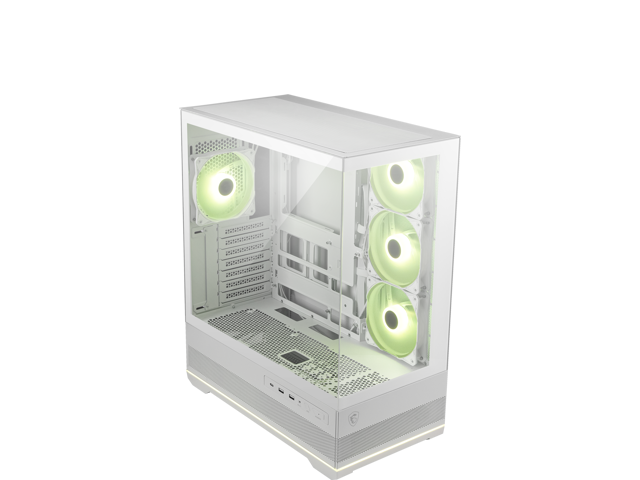MSI MAG PANO 110R PZ White - Mid-Tower Gaming PC Case - Tempered Glass Side Panel - 4 x 120mm ARGB Fans - Liquid Cooling Support up to 360mm...