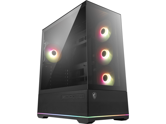 MSI - MAG PANO 110R PZ  ATX Mid-Tower PC Case - Black - image 3