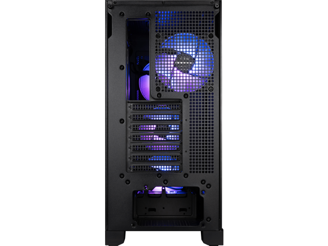 MSI MPG GUNGNIR 211R AIRFLOW PZ, Mid-Tower Gaming PC Case, ATX/E-ATX Capacity, Back Connect, 4x120mm PWM ARGB Fans, Tempered Glass Window, Black