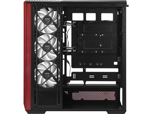 MSI - PANO 130R MLG EDITION ATX Mid-Tower PC Case - Black and Red - image 10