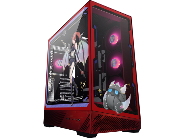 MSI - PANO 130R MLG EDITION ATX Mid-Tower PC Case - Black and Red - image 4