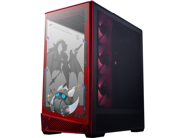 MSI - PANO 130R MLG EDITION ATX Mid-Tower PC Case - Black and Red - image 5