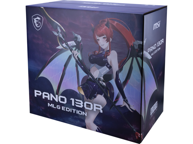 MSI - PANO 130R MLG EDITION ATX Mid-Tower PC Case - Black and Red - image 9