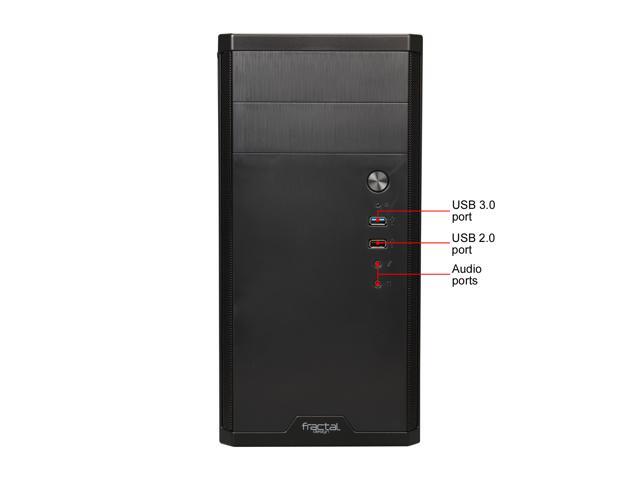 Fractal Design - Core 1100, Black, Micro ATX, Mini Tower PC Case - Black - image 4