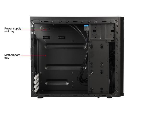 Fractal Design - Core 1100, Black, Micro ATX, Mini Tower PC Case - Black - image 9