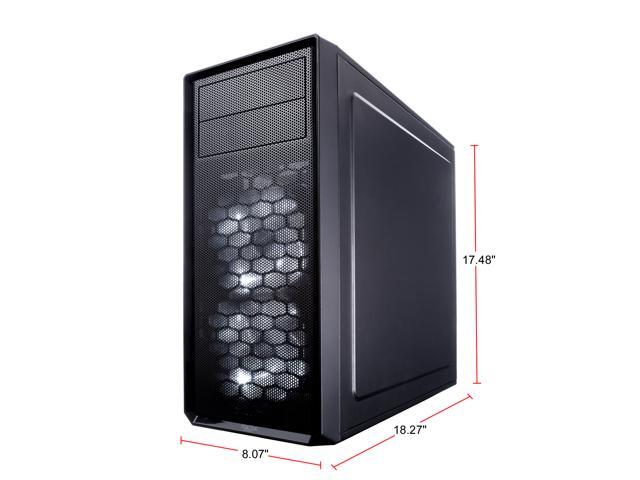 Fractal Design - Focus G ATX, microATX, Mini-ITX Black Chassis with Acrylic Window Mid Tower PC Case - Black - image 5