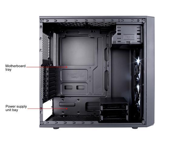 Fractal Design - Focus G ATX, microATX, Mini-ITX Black Chassis with Acrylic Window Mid Tower PC Case - Black - image 10