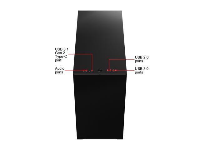 Fractal Design - Define 7 Black Brushed Aluminum/Steel E-ATX Silent Modular Mid Tower PC Case - Black - image 4