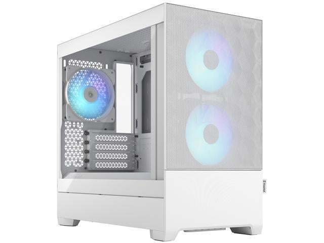 Fractal Design Pop Mini Air RGB White TG mATX High-Airflow Clear Tempered Glass Window Tower Computer Case