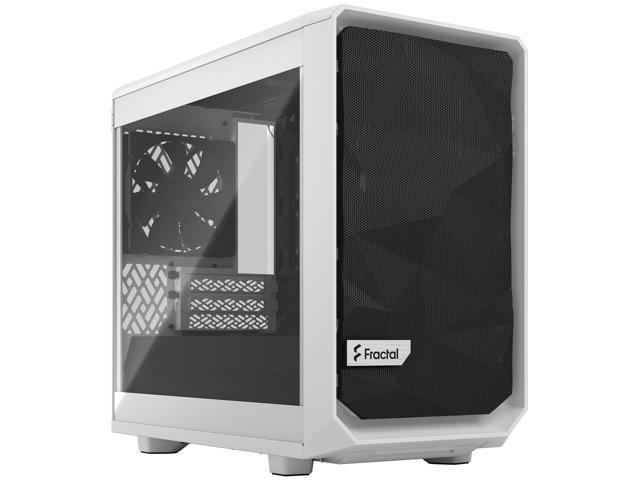 Fractal Design Meshify 2 Nano White TG Mini ITX High-Airflow Clear Tempered Glass Window Computer Case