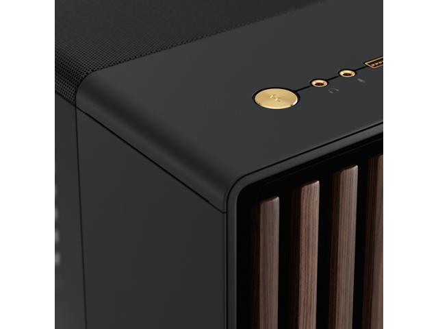 Fractal Design - North XL Charcoal Black Chassis with Walnut Front and Dark Tinted G Side Panel Mid-Tower PC Case - Black - image 8