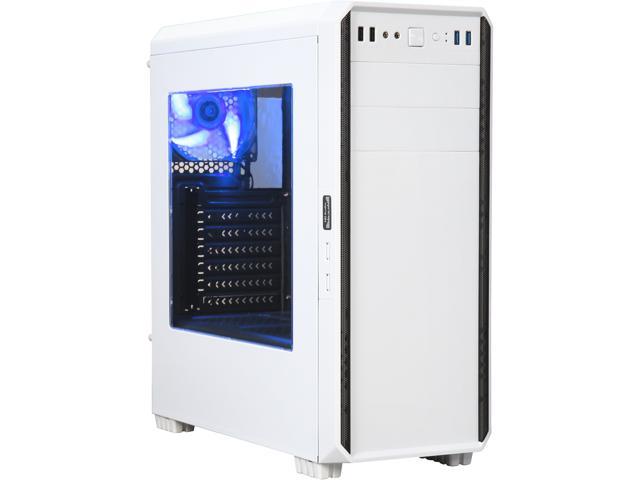 DIYPC J180-W White Dual USB3.0 ATX Mid Tower Gaming Computer Case with 2 x 120mm Fans (Pre-Installed)