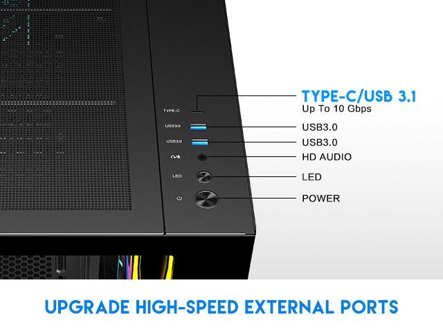 DIYPC ARGB-N3-BK Black Cases (Computer Cases - ATX Form)