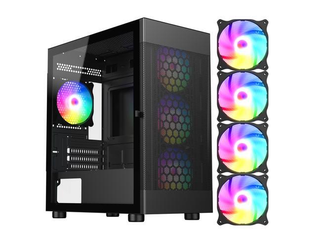 Open Box - DIYPC ARGB-G5-BK Black Cases (Computer Cases - ATX Form)