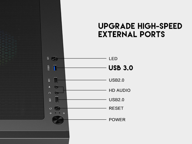 DIYPC ARGB-G5-BK Black Cases (Computer Cases - ATX Form)