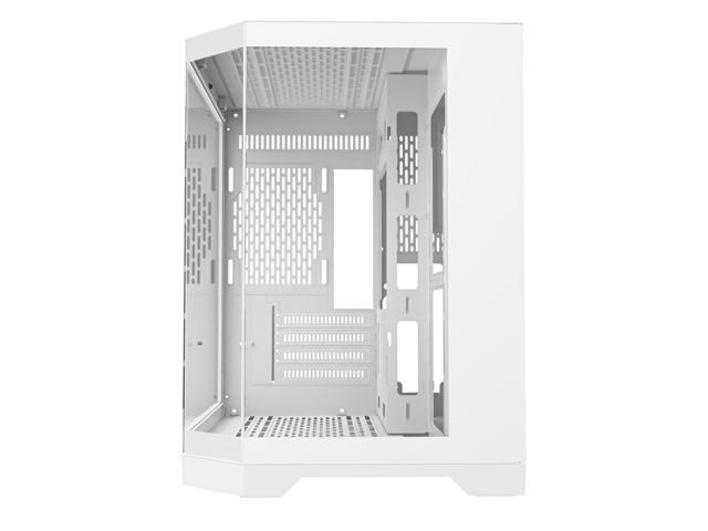 DIYPC DIY-CUBE03-W White Dual USB3.0 Tempered Glass Micro ATX Gaming Computer Case w/ 3 x Tempered Glass Panel. Fans Not Included