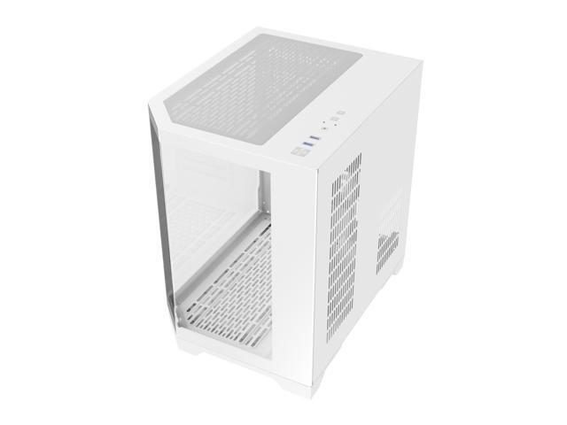 DIYPC DIY-CUBE03-W White Dual USB3.0 Tempered Glass Micro ATX Gaming Computer Case w/ 3 x Tempered Glass Panel. Fans Not Included