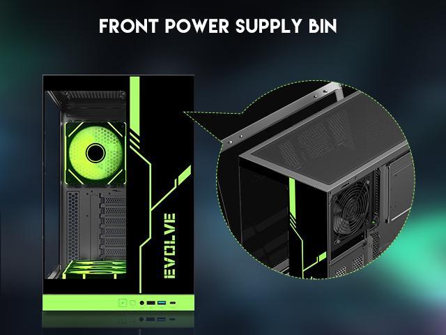DIYPC IDX8-BK-ARGB Black USB3.0/ Type C Tempered Glass ATX Gaming Computer Case w/ Dual Tempered Glass Panel and 4 x ARGB PWM Fans (Pre-Installed)