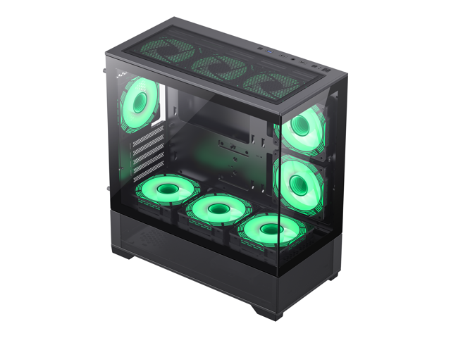GAMEMAX VISTA MB Black USB3.0 Micro-ATX Tower Tempered Glass Computer Case. Fan is Not Included.
