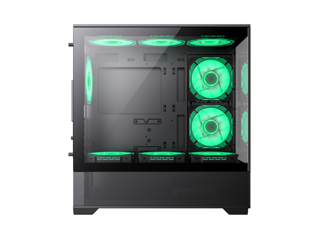 GAMEMAX VISTA MB Black USB3.0 Micro-ATX Tower Tempered Glass Computer Case. Fan is Not Included.