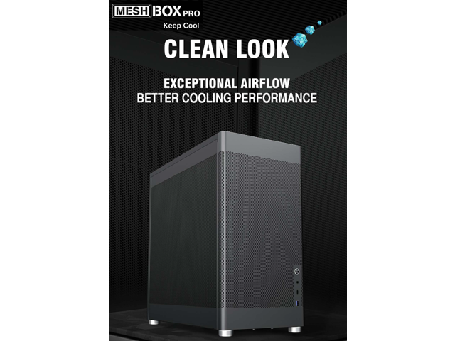 GAMEMAX MeshBox PRO Black USB3.0 and Type C Mid-Tower ATX Computer Case