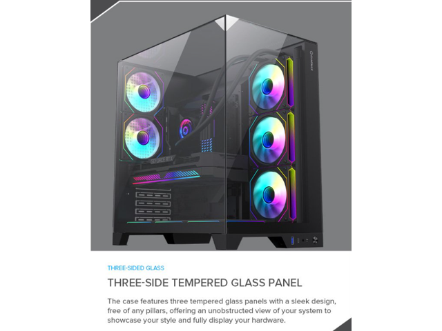 GAMEMAX Infinity Plus PC ATX Mid-Tower Chassis-Black