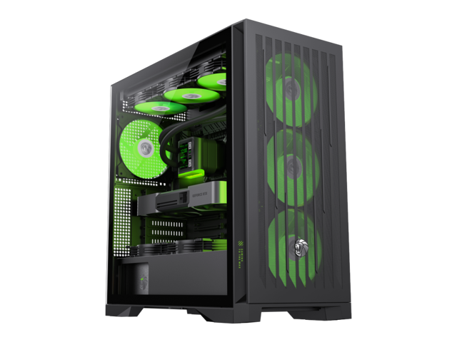 GAMEMAX Mid Tower Gaming Case LEADER 2 BK Leader 2 BK Black case. Comprehensive Compatibility: Supports E-ATX motherboards, 425mm GPUs, 420mm...