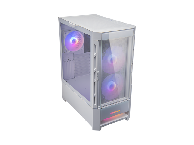 Cougar Duoface RGB White Mid Tower Computer Cases with Glass and Mesh Front Panels included, CGR-5ZD1W-RGB
