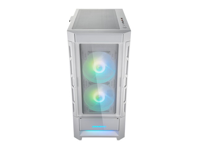 Cougar Duoface RGB White Mid Tower Computer Cases with Glass and Mesh Front Panels included, CGR-5ZD1W-RGB