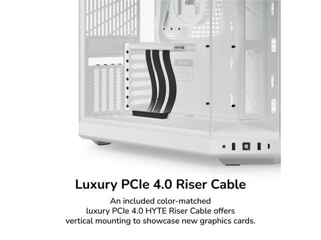 HYTE Y70 CS-HYTE-Y70-WW Dual Chamber Mid-Tower ATX Case with PCIe 4.0 Express Riser Cable Included, Snow White