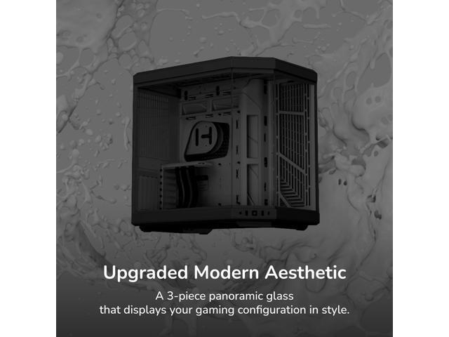 HYTE Y70 CS-HYTE-Y70-B Dual Chamber Mid-Tower ATX Case with PCIe 4.0 Express Riser Cable Included, Black