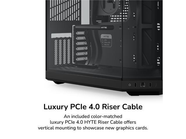 HYTE Y70 CS-HYTE-Y70-B Dual Chamber Mid-Tower ATX Case with PCIe 4.0 Express Riser Cable Included, Black