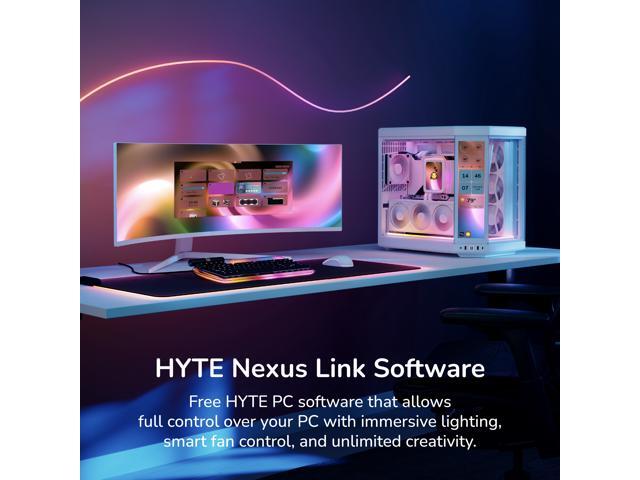 HYTE Y70 touch infinite Dual Chamber ATX Mid Tower Modern Aesthetic Case With Integrated 2.5K LCD Touchscreen - Snow White