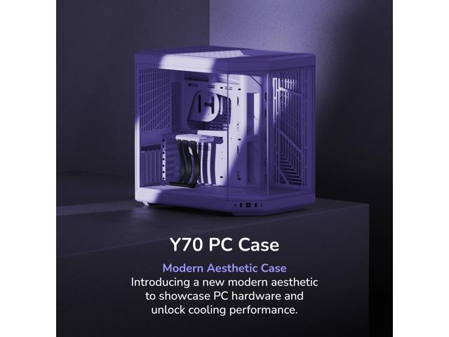 Open Box - HYTE CS-HYTE-Y70-TM Taro Milk ABS / Steel / Tempered Glass Dual Chamber Mid-Tower ATX Case Case (Computer Cases - ATX Form)