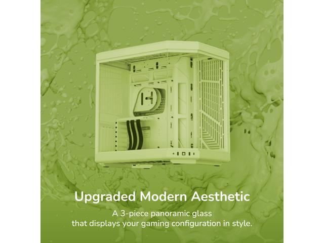 HYTE CS-HYTE-Y70-MM Matcha Milk ABS / Steel / Tempered Glass Dual Chamber Mid-Tower ATX Case Case (Computer Cases - ATX Form)