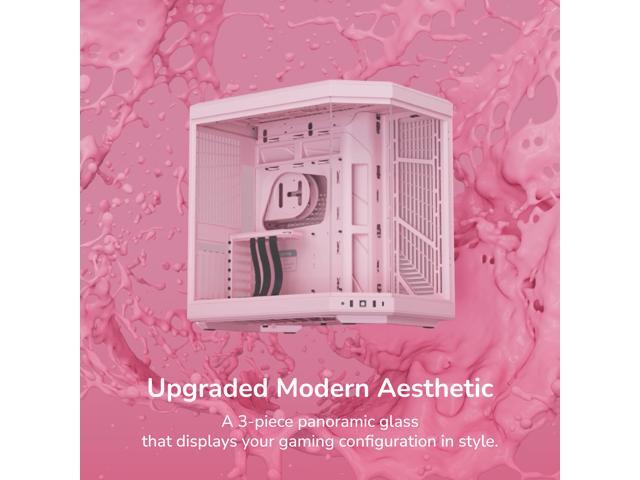 HYTE CS-HYTE-Y70-SM Strawberry Milk ABS / Steel / Tempered Glass Dual Chamber Mid-Tower ATX Case Case (Computer Cases - ATX Form)
