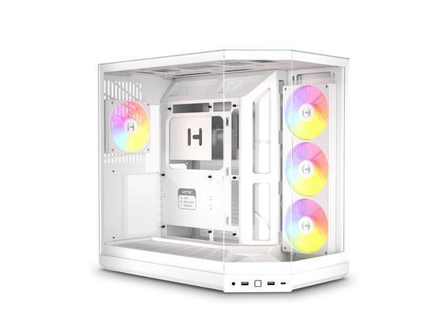 HYTE Y50 RGB - Aesthetic Gaming PC Case - 4 Included aRGB Fans - White