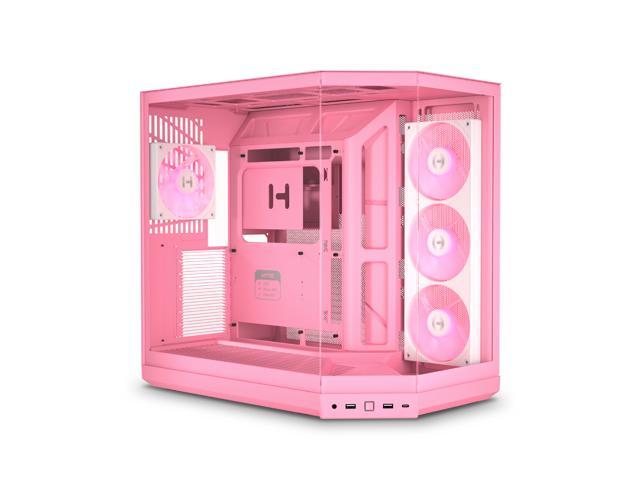 HYTE Y50 RGB - Aesthetic Gaming PC Case - 4 Included aRGB Fans - Pink