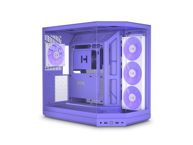 HYTE Y50 RGB - Aesthetic Gaming PC Case - 4 Included aRGB Fans - Purple