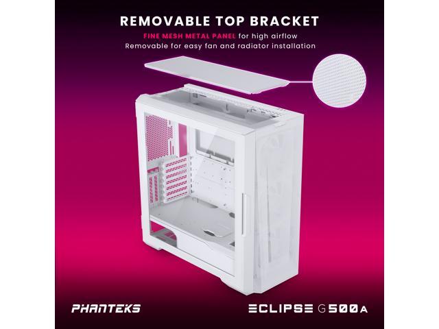 Phanteks Eclipse G500A DRGB, High Performance Mid-Tower Case, Mesh Front Panel, Integrated D/A-RGB Lighting, Tempered Glass Window, 3x M25-140...